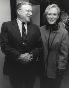 Glenn Close with her father, Dr. William Close 1991, NY.jpg